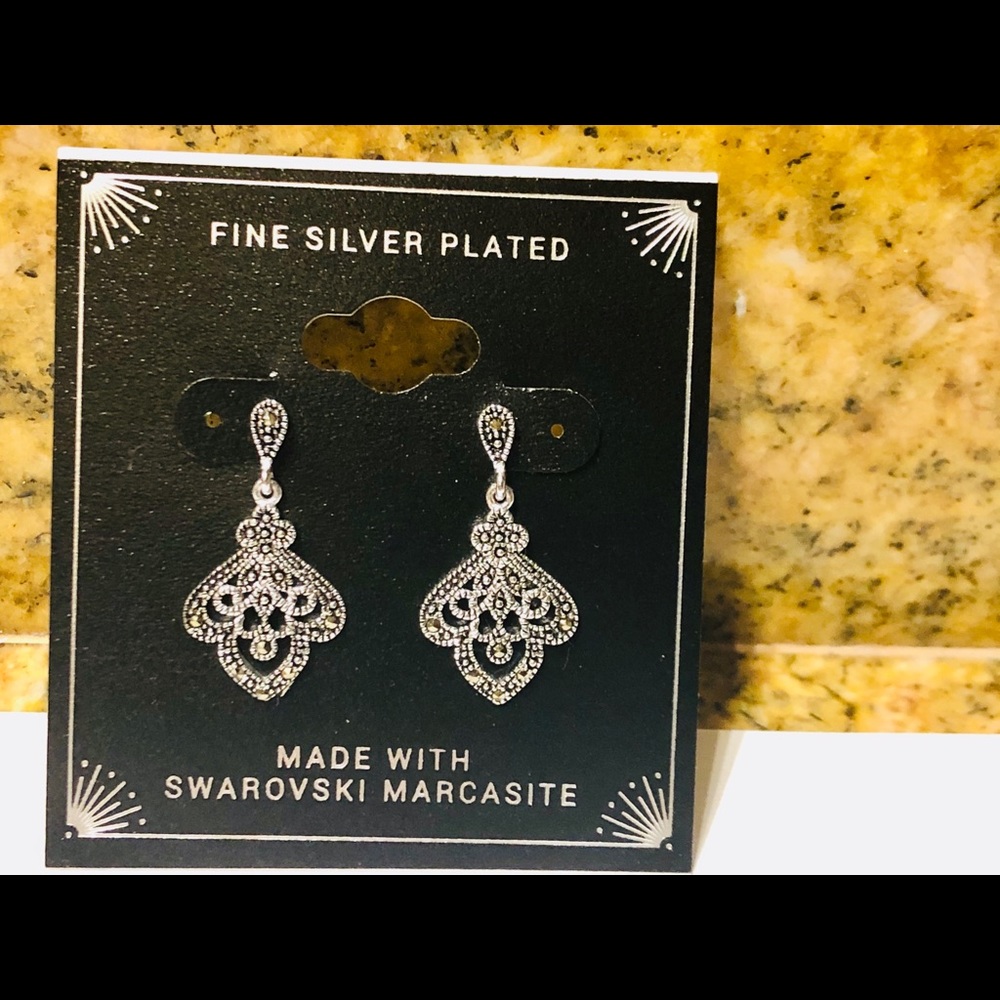 NWT Swarovski Marcasite Earrings